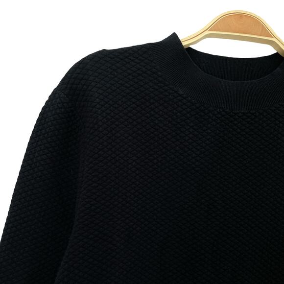 nwt A.P.C. Diamond Matelasse Pullover Dark Navy Men size S - Picture 4 of 15